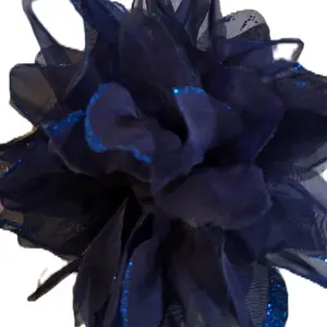 Navy Blue Flower Clip for Women - Elegant and Stylish Hair Accessory