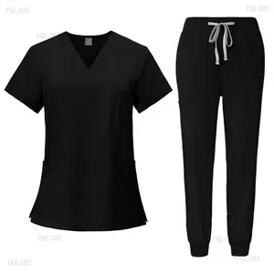 2025forWomenScrubswithClassicV-Neck&YogaJoggerPantsUniformScrubSet