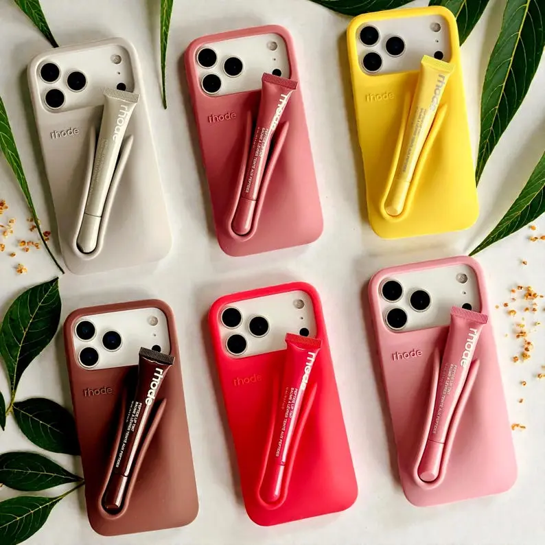 rhode ブラウン iPhone11ケース Rhode Phone Case Espresso with Lipgloss | iPhone Case | RHODE COVER