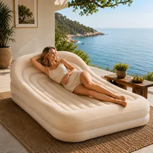 Luxury Inflatable Air Mattress with Built-in Backrest, 551 LBS Heavy Duty Air Sofa Bed for Guest Room, Camping, Travel, Tent, Vacation