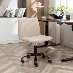 Luna Upholstered Fabric Office Chair with Swivel Base
