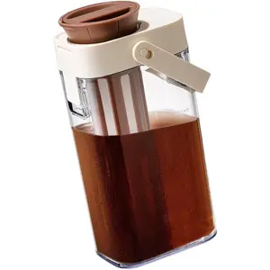 Cold Brew Coffee Maker, 1L/35oz Portable & Durable Iced Tea and Coffee Brewer, Leak-Proof & BPA-Free Kettle, Removable Mesh Filter For Easy Cleaning & Using, Dishwasher Safe, Space Saving.
