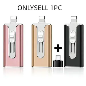 4-In-1 Tg Flash Drive iPhone & Type-C, USB 3.0 Memory Stick 256GB/512gb/1tb, Portable Thumb Drives with Backup Function