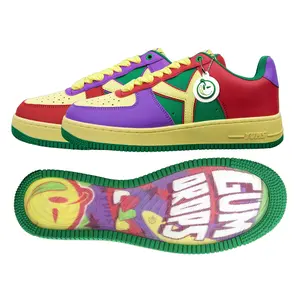 YUMS Gum Drops Sneakers - Yellow, Red, Green, and Purple Streetwear Style Casual Shoes