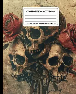 Composition Notebook College Ruled: Human Anatomy. Vintage Medical Illustration. Gothic Skull And Roses Aesthetic Journal For Med School, Student, College, Work Paperback – June 11, 2024