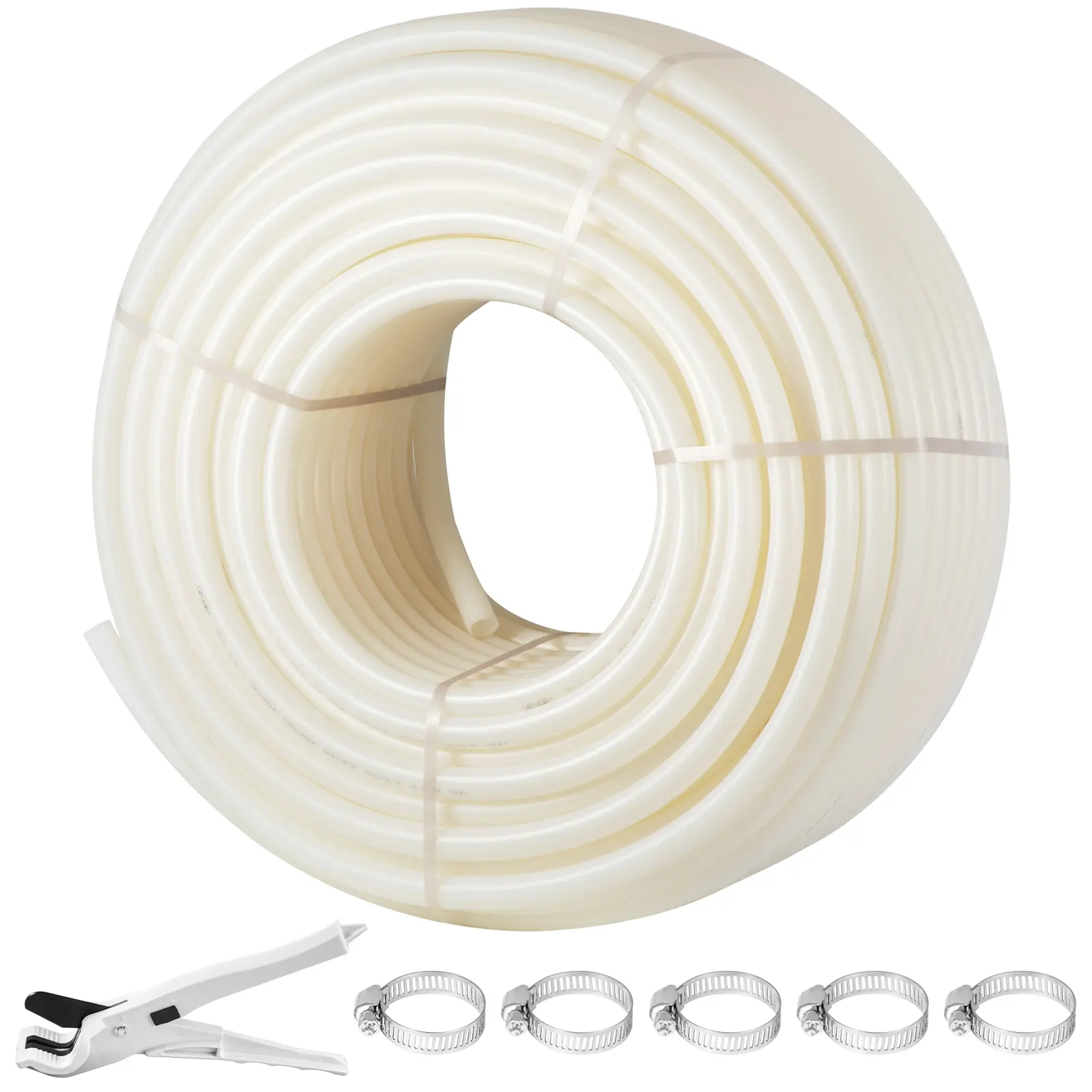 【summerfinds】VEVOR PEX Pipe, 1 Inch x 500 FT PEX Tubing, Non Oxygen Barrier White PEX-B Pipe, Flexible PEX Water Line for RV Sewer Hose, Plumbing, Radiant Heating