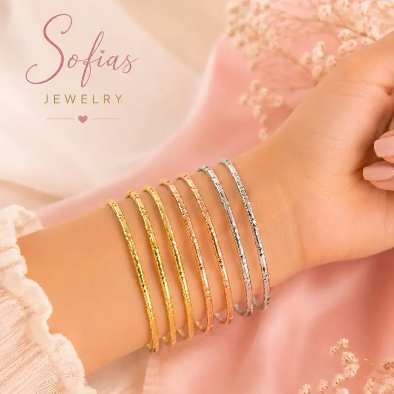 3-Tone 1-Size Semanario - 18k Gold-Plated Copper, Rose Gold, Rhodium Silver