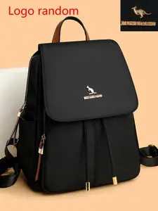 Women's Solid Color Oxford Backpack, Fashionable Large Capacity Travel Backpack, Casual Versatile School Bag for Daily Used, Carry on Backpack