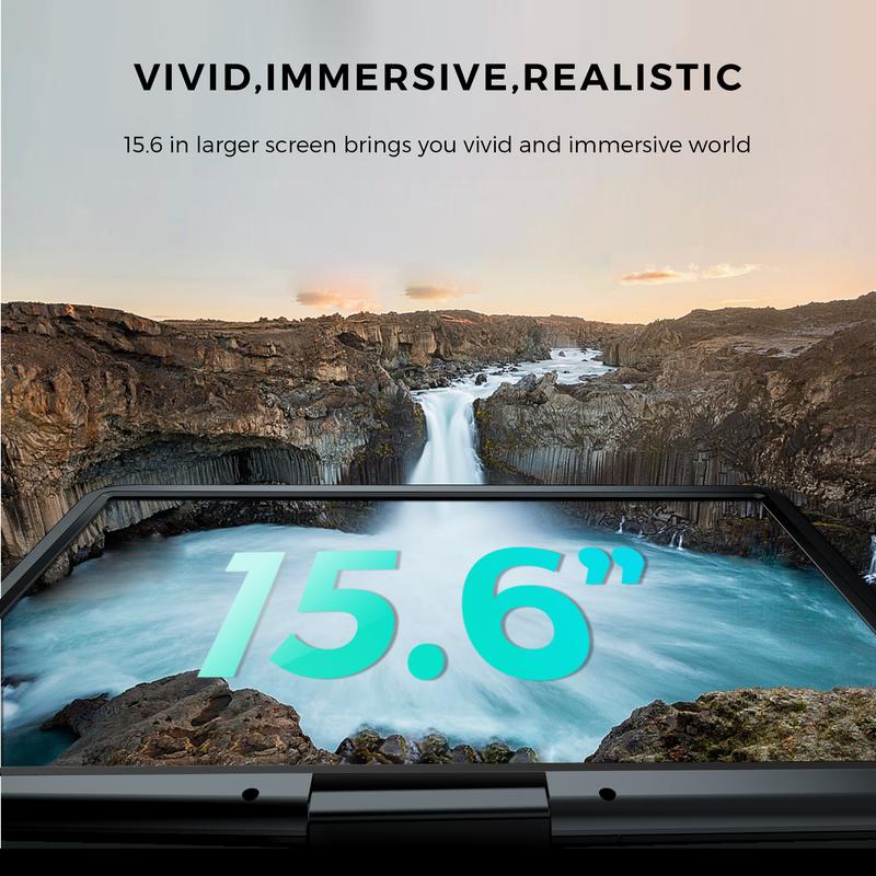 [2026 Updated] 17.9" Portable DVD Player w/ 15.6" Large HD Screen, Dual High Volume Speaker, Lossless Audio, 6-Hour Big Capacity Battery, Remote Control, Support CD/USB/SD Card/Sync TV & Multiple Disc Formats