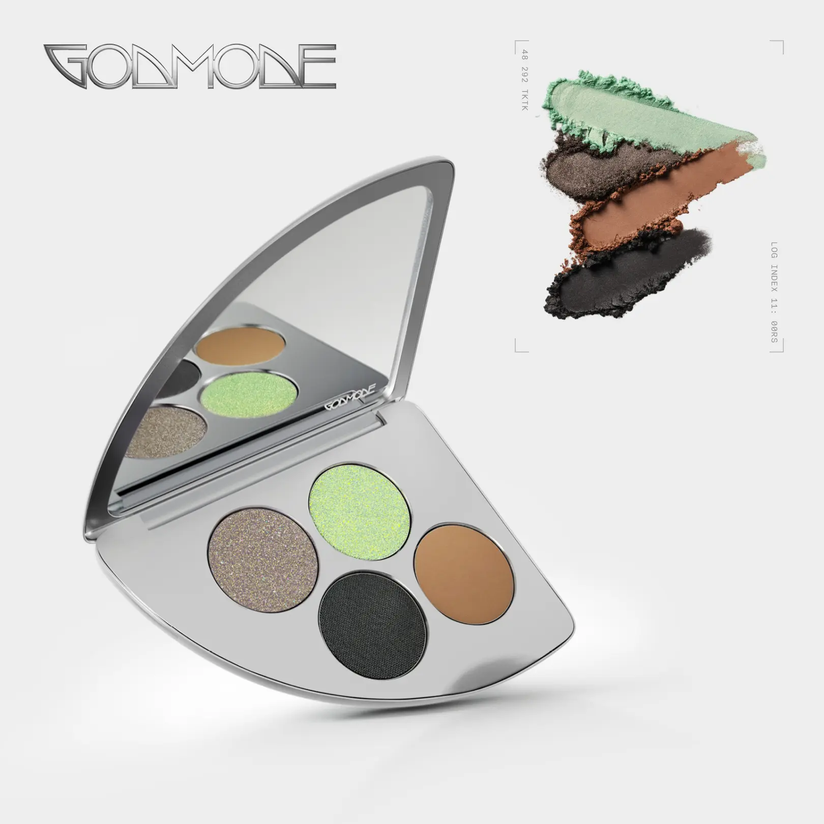 GODMODE Blade Cosmic Eye Colour Quad - Shimmer, Metallic Makeup Eyeshadow Palette, Shimmer Eyeshadow Palette