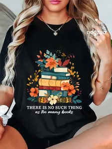 100% Cotton Unisex Book Lover Librarian Reading Library Readers T-Shirt Casual Top