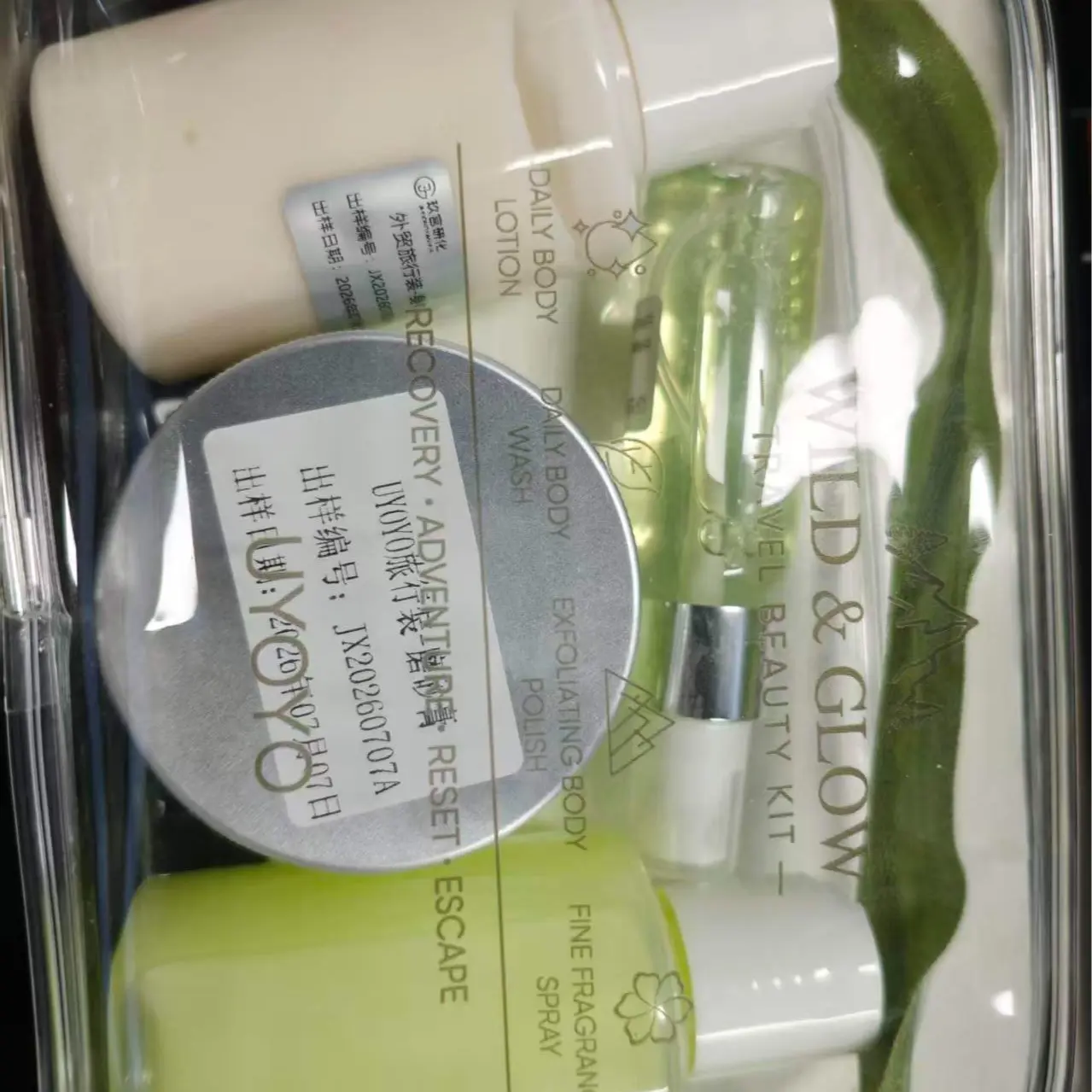 Women's 4-Piece TSA-Friendly Travel Toiletries Kit - Beauty & Personal Care Set with Body Wash, Scrub, Lotion, Fragrance Spray - Carry-On Essentials for Vacation
