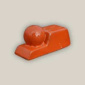 5232S26 - Orange Ceramic Bari Pot Feet - Sold Individually