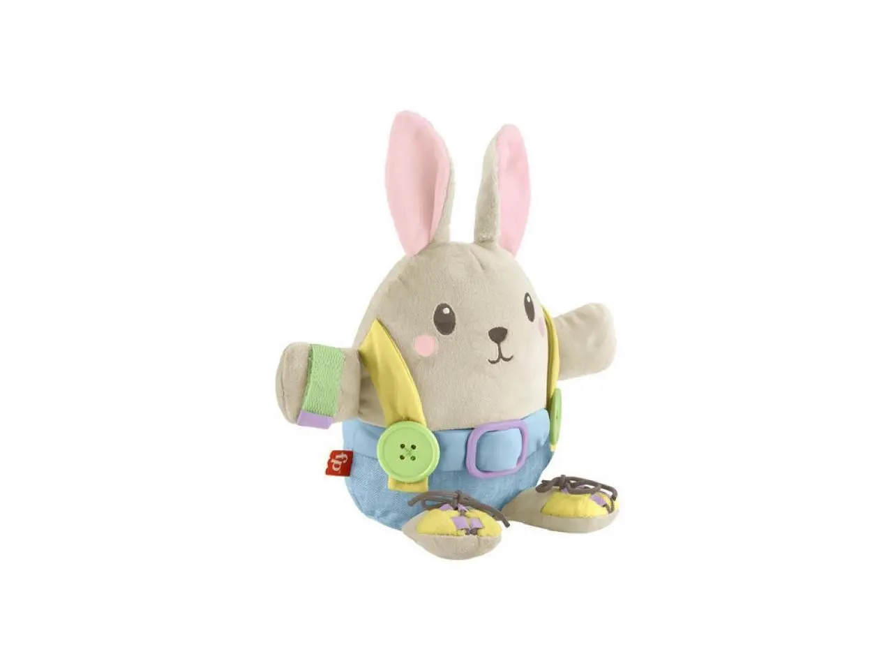 Fisher-Price Learn-to-Dress Bunny Plush Educational Toy for Toddlers Ages 2 Plus