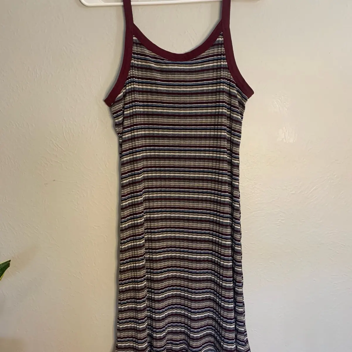 Vintage 90's style multi-colored, striped dress - TikTok Shop