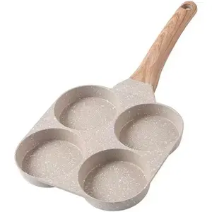 Nonstick Egg Pan Omelette Pan, 4-Cup Granite Skillet, Pancake Pan