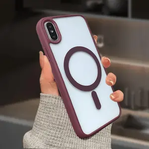 Luxury Wireless Charge Protective Case for iPhone X XS XR XS Max Soft Magnetic Bumper Cover