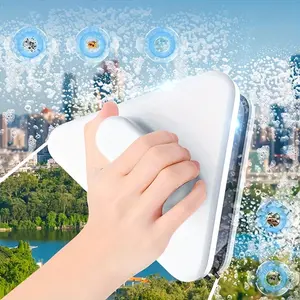 Magnetic Glass Cleaner for 3-10mm Single Pane Glass, Strong Magnetic Force, Reusable Window Cleaning Tool, Home Use Dual-Sided Squeegee