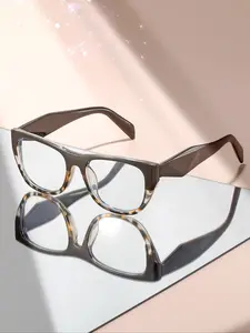 Cat Eye Fashion Flat Mirror Bean Flower Style Trendy Glasses Accessory Non-Prescription Daily Wear Prop, Casual All Seasons Plastic Frame