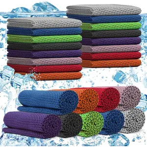 24 Pack Cooling Towels Bulk for  and  40"x12" Ice Cooling  Rags Microfiber Soft Breathable Soft Chilly Towel for Yoga Golf  Running