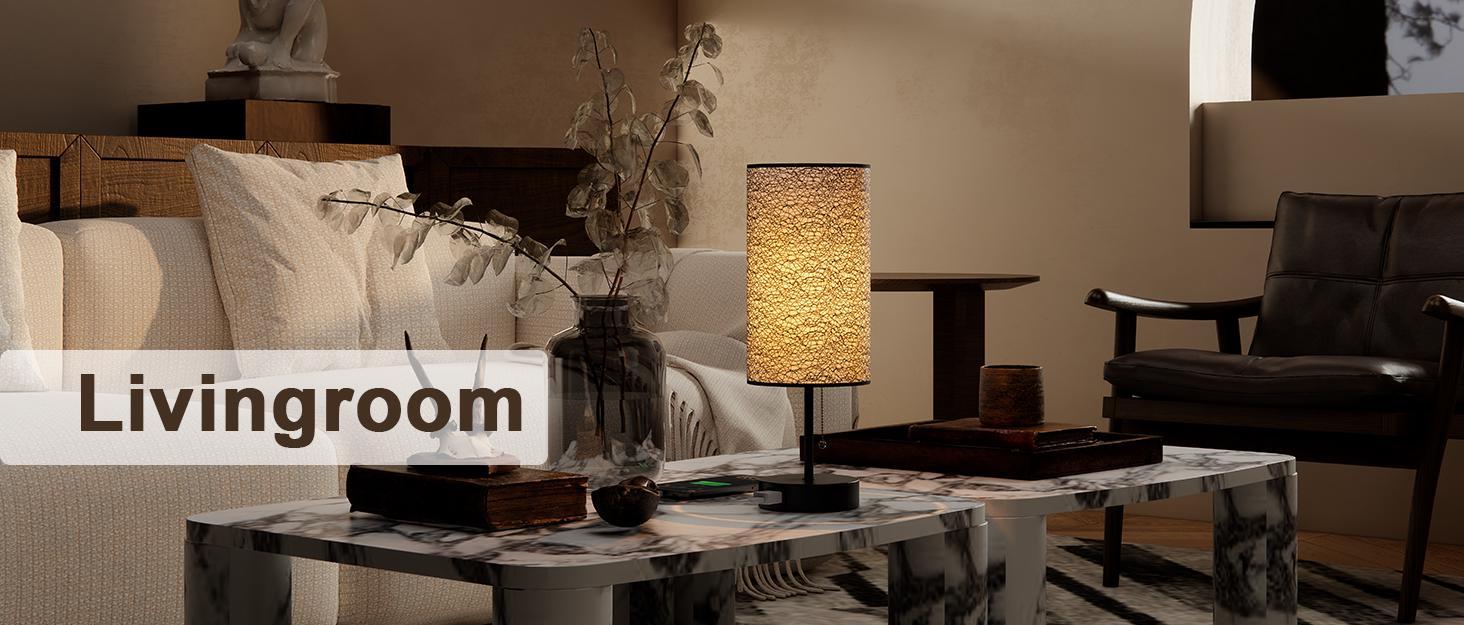 Digital alarm clock with wireless fast charging station, bedside touch smart light, 3-color night light adjustment