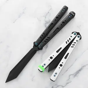 Worry-Free Beginner Trainer! Bladeless Butterfly Fidget – Smooth Flipping & Stress Relief Stainless Steel & PC Stress Relief Essential – Approx. 4.76 oz