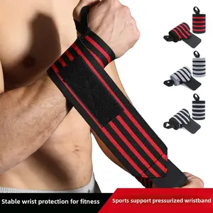 Wrist Guard Fitness Wrapping Bandages Adjustable Bandages Wrist Arm Anti-Sprain Men's and Women's Strength Training Weight Lifting Deadlift