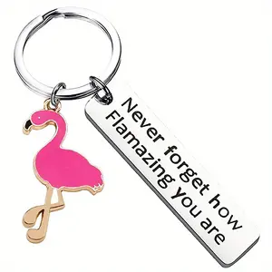 Flamingo Keychain, Never Forget How Flamazing You Are, Cute Flamingo Design, Perfect Gift for Women, Animal Lovers, Bag Charm, Car Pendant, Wall Decor