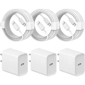 SANPRIO For iPhone 14 Charger,3Pack  20W PD Type C Charger Block Adapter with 6FT USB C to Lightning Cable & for iPhone 14 Pro Max/Plus/13/12/11/XS/XR/X/SE