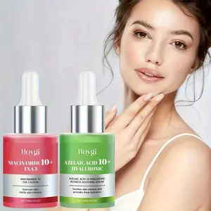 Two sets of nicotinamide essence+hyaluronic acid essence, double moisturizing and moisturizing, mild ingredients, non greasy texture and alcohol free ingredients, suitable for all skin types, smooth texture, dry skin savior, men and women