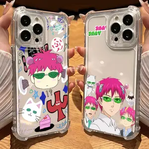 Anime Saiki Kusuo Phone Case  Anti Fall Transparent Cover For iPhone 17 16 15 14 13 12 11   - The Fashionable Design Phone Case Best New Year Gift For Fans!