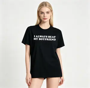 Couple T-Shirt I always beat My Boyfriend Funny Relationship Valentine T-Shirt，Black-Hoodie-front Black-Sweatshirt-front Casual