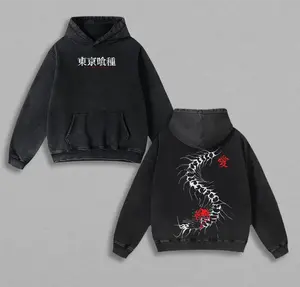 Centipede Kaneki Ken - Tokyo Ghoul Hoodie SHIRT, Vintage Unisex Oversize Anime Manga Washed Cotton Hoodie, graphic Hoodie, anime clothes merch fan, Menswear Anime graphic lover t-shirt graphic tees