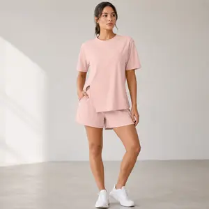 Women's 2-Piece Loose Yoga Set - Quick-Dry, Breathable Sports Outfit for Spring & Autumn Outdoor Running