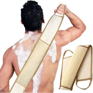 Exfoliating Natural Loofah Sponge Back Scrubber for Shower, Exfoliating Sponge for Shower, Bath Shower Scrubber for Men and Women, Luffa Scrubber to Clean Your Back Deeply Relax Your Body