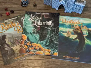 QuarterShots: Complete TTRPG Adventure Bundle (3 Books + PDFs) - 60+ Low-Prep Side Quests