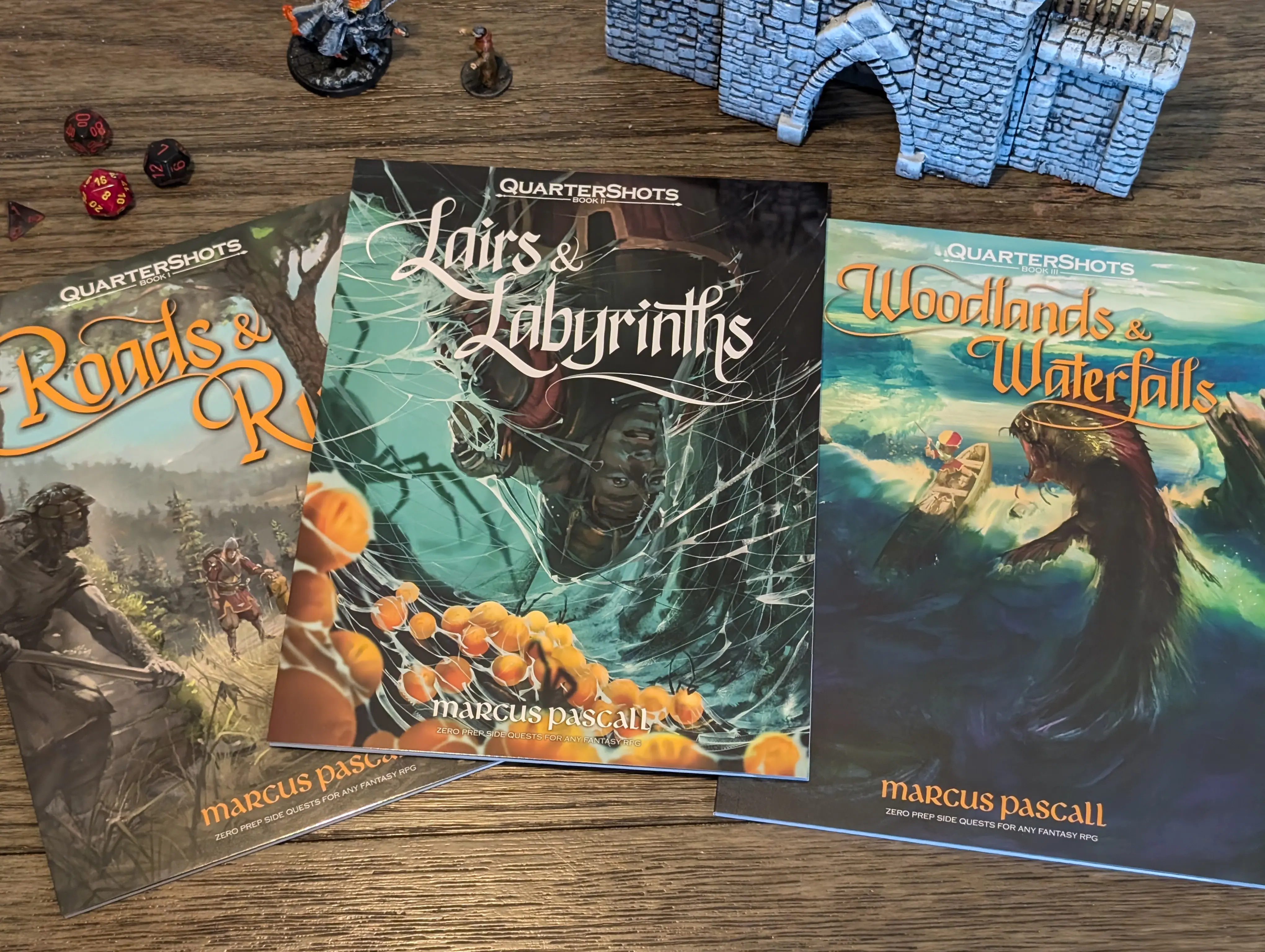 QuarterShots: Complete TTRPG Adventure Bundle (3 Books + PDFs) - 60+ Low-Prep Side Quests