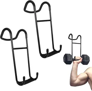 2-Pack Dumbbell Spotter Hooks – Heavy Duty Bench Press Attachments, Supports Up to 250 lbs, Ideal for Weight Lifting, Chest & Arm Workouts