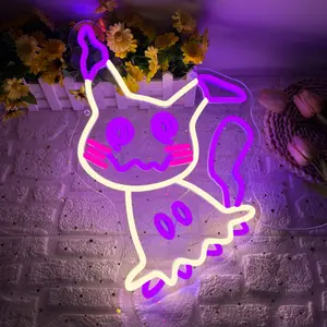 Mini Anime Character Wall-Mounted Neon Light — USB-Powered Luminous Wall Art Decor for Bedrooms, Dorms, and Living Rooms