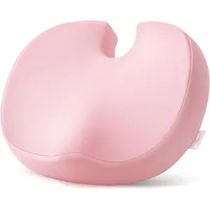 Stylish Pink Seat Cushion, Ergonomic Wider Cushion for Office Chair, Enhances Posture with Lasting Support for Sciatica & Hip Pain Relief, Memory Foam Cushion for Office, Home Chair and Car Seat
