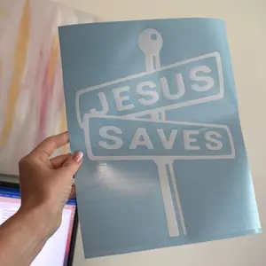Jesus Saves Sticker | Fresh Ginger Designs, Oracal 651 Vinyl