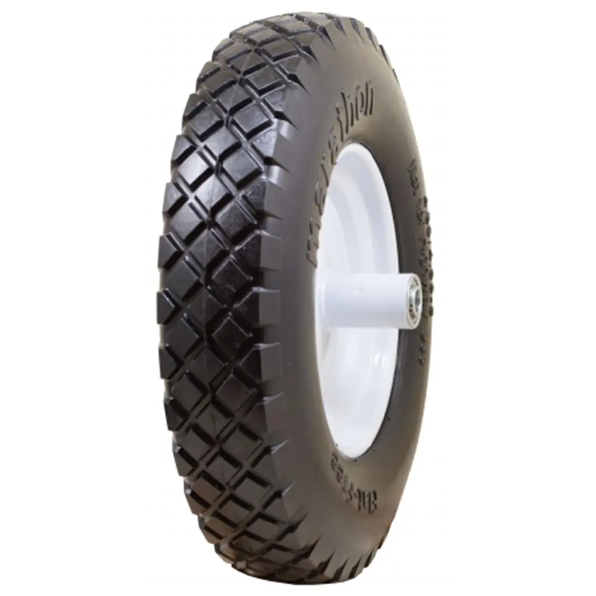 Marathon Industries 00047 16-in Knobby Flat-Free Wheelbarrow Tire, 15.5x15.5x6 Dimensions, Excellent Load Capacity, Great Bounce, Ideal for Smaller Wheelbarrows