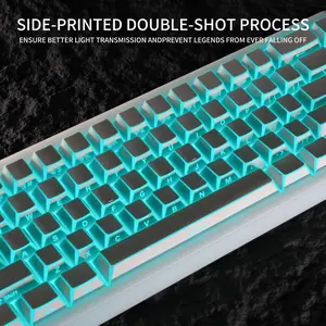 DigAura Prism kecaps Shadow Fold Shine-Through Cherry Profile PBT 136-key Keycap Set（only keycap, not include a keyboard）