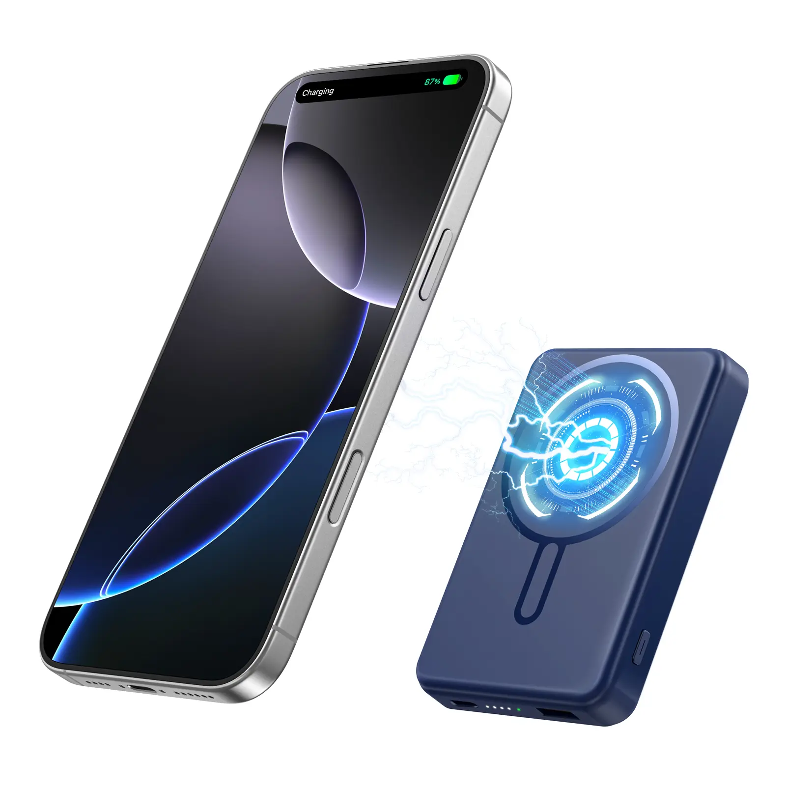 12000mAh Magnetic MagSafe Power Bank | 20W PD Fast Charge, LED Display Wireless Portable Charger for iPhone 13-17 Pro Max