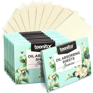 Face Oil Absorbing Sheets - 1000 Jasmine Blotting Paper for Oily Skin, Natural Oil Control Film Blotting Sheets for Men & Women