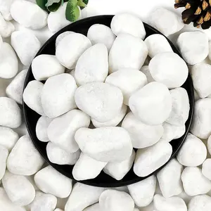 5lb White  for Indoor , 1-2 Inch  River Rocks, Snow White Decorative Stones, Ideal for Fish , Vases, Crafting,  Decor and Garden Landscaping Rocks