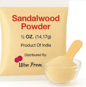 Won Promotions Natural Indian Sandalwood Powder 15 gram 1/2 Oz Calming Exfoliant for Oily Skin Acne Blemishes Dullness (2 Pack)