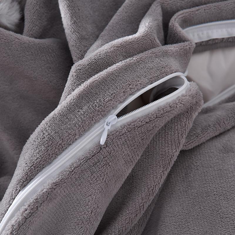 Faux Rabbit Fur Duvet Cover Set, Fuzzy Duvet Cover, Luxury Ultra Soft Solid Color Bedding, Warm All Season 3 Piece Set with 1 Duvet Cover and 2 Pillowcases for Bedroom, Sofa, Dorm