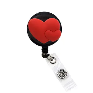 Heart Badge Reel Funny Nurse Doctor CNA ID Holder Badge Clip Retractable 25 inch Extension Yazzle Dazzle