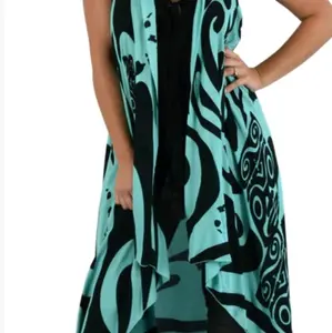 Magic Sarong - Black Teal Island Turtle